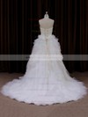 Sweetheart Tulle Appliques Lace Elegant Princess Ivory Wedding Dress #PDS00021991