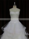 Ivory Tulle Appliques Lace Sweetheart Ball Gown Discount Wedding Dresses #PDS00022005
