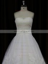 Sweetheart Ivory Princess Tulle Appliques Lace Designer Wedding Dresses #PDS00022041
