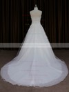 Vintage Sweetheart Tulle Appliques Lace Ivory Court Train Wedding Dresses #PDS00022059