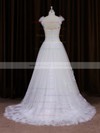 Tulle Sweetheart Appliques Lace Sweep Train Ivory Pretty Wedding Dresses #PDS00022066