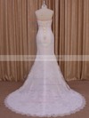 Trumpet/Mermaid Ivory Tulle Appliques Lace New Style Strapless Wedding Dresses #PDS00022075