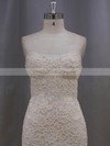 Champagne Court Train Tiered Lace Tulle Trumpet/Mermaid Classic Wedding Dresses #PDS00022086