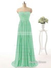 Affordable Sweetheart Chiffon with Ruffles Sweep Train Bridesmaid Dresses #PDS01012738