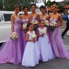 Tulle Sweetheart Floor-length with Ruffles Designer Bridesmaid Dresses #PDS01012749