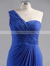 Chiffon Split Front Different One Shoulder Ankle-length Bridesmaid Dress #PDS01012769