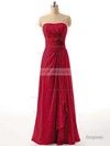 Chiffon Floor-length with Flower(s) Discount Strapless Bridesmaid Dresses #PDS01012811