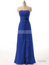 Chiffon Floor-length with Flower(s) Discount Strapless Bridesmaid Dresses #PDS01012811