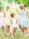 Short/Mini Open Back A-line Satin Tulle Bow Gorgeous Bridesmaid Dresses #PDS01012816