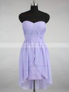 Inexpensive Sweetheart Chiffon Ruffles Asymmetrical Bridesmaid Dresses #PDS01012870