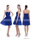 A-line Perfect Chiffon Short/Mini Ruched Strapless Bridesmaid Dresses #PDS01012876