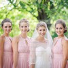 Scoop Neck A-line Chiffon with Ruffles Floor-length Beautiful Bridesmaid Dresses #PDS01012900