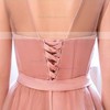 A-line Scoop Neck Floor-length Tulle with Sashes / Ribbons Popular Bridesmaid Dresses #PDS01012918