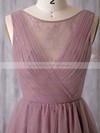 Knee-length A-line Scoop Neck Tulle Lace New Arrival Bridesmaid Dresses #PDS01012932