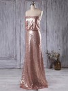 Sheath/Column Strapless Sequined Floor-length Sparkly Bridesmaid Dresses #PDS01012935