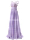 A-line Scoop Neck Floor-length Lace Chiffon with Ruffles Ladies Bridesmaid Dresses #PDS01012943