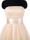 A-line Strapless Tulle with Sashes / Ribbons Asymmetrical Pretty Bridesmaid Dresses #PDS01012964