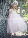 Princess Sweetheart Tulle Sashes / Ribbons Pretty Pink Ankle-length Flower Girl Dresses #PDS01031911