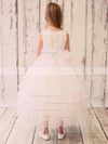 Original Princess Scoop Neck Tulle with Beading Ankle-length Flower Girl Dresses #PDS01031915