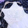 A-line Scoop Neck Tulle Appliques Lace Wholesale Tea-length Flower Girl Dresses #PDS01031922