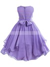 A-line Scoop Neck Chiffon Sashes / Ribbons Floor-length Cheap Flower Girl Dresses #PDS01031940