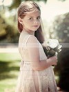 A-line Scoop Neck Lace Sashes / Ribbons Knee-length Classy Flower Girl Dresses #PDS01031949