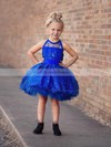 Different Ball Gown Scoop Neck Tulle Appliques Lace Short/Mini Flower Girl Dresses #PDS01031950