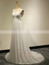Affordable Sweetheart Chiffon Sweep Train Appliques Lace Ivory Empire Wedding Dresses #PDS00022536