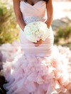 Trumpet/Mermaid Sweetheart Organza Cascading Ruffles Court Train Unique Wedding Dress #PDS00022566
