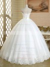 Wholesale Sweetheart Tulle Floor-length Sashes / Ribbons White Ball Gown Wedding Dresses #PDS00022578