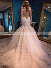 Sweetheart Tulle Watteau Train Appliques Lace Modern Trumpet/Mermaid Wedding Dresses #PDS00022591