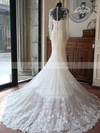 Trumpet/Mermaid Scoop Neck Tulle Beading Chapel Train Long Sleeve Original Wedding Dresses #PDS00022618