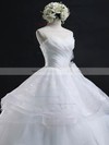 Wholesale Ball Gown Sweetheart Organza Appliques Lace Floor-length Wedding Dresses #PDS00022632