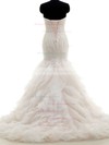 Original Trumpet/Mermaid Sweetheart Tulle with Lace Sweep Train Wedding Dresses #PDS00022704