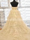 Original A-line Sweetheart Organza with Beading Court Train Wedding Dresses #PDS00022730