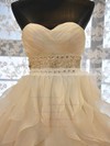 Original A-line Sweetheart Organza with Beading Court Train Wedding Dresses #PDS00022730