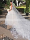 Boutique Ball Gown Strapless Tulle with Lace Chapel Train Wedding Dresses #PDS00022731