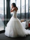 Fashion Trumpet/Mermaid Sweetheart Tulle with Lace Court Train Wedding Dresses #PDS00022744