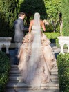 Glamorous Princess Sweetheart Tulle Cascading Ruffles Court Train Wedding Dresses #PDS00022747