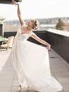 A-line Off-the-shoulder Chiffon Ruffles Floor-length Backless Different Wedding Dresses #PDS00022768