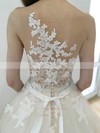 Affordable Ball Gown Sweetheart Tulle Appliques Lace Court Train Wedding Dresses #PDS00022773