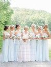 A-line V-neck Taffeta with Lace Sweep Train Open Back Wholesale Wedding Dresses #PDS00022790