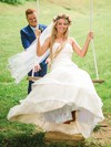 Promotion Trumpet/Mermaid Sweetheart Organza Ruffles Sweep Train Wedding Dresses #PDS00022792