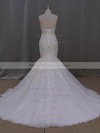 Trumpet/Mermaid Sweetheart Tulle with Appliques Lace Court Train Online Wedding Dresses #PDS00022829