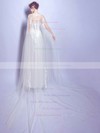 A-line Scoop Neck Tulle with Appliques Lace Floor-length Fabulous Wedding Dresses #PDS00022875