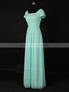 A-line Scoop Neck Floor-length Chiffon with Ruffles Bridesmaid Dresses #PDS01013118