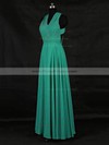 A-line V-neck Floor-length Chiffon with Ruffles Bridesmaid Dresses #PDS01013124