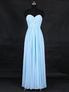 A-line Sweetheart Floor-length Chiffon with Criss Cross Bridesmaid Dresses #PDS01013126