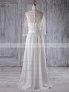 A-line Scoop Neck Floor-length Chiffon Tulle with Appliques Lace Bridesmaid Dresses #PDS01013222