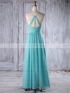A-line V-neck Floor-length Chiffon with Ruffles Bridesmaid Dresses #PDS01013241